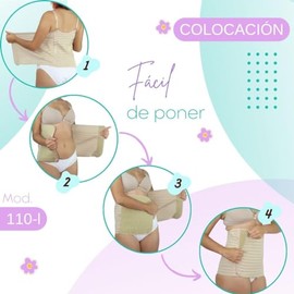 Faja postparto cesarea transpirable [Alta] - faja de maternidad moldeadora SaraMontiel maternity (XXL, Nude)                                          