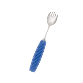 Okabe Yo Tableware Manufacturing FLEX FM-02B Flex Metal Spoon, Cracked Tip, With Grip, Small, Blue
