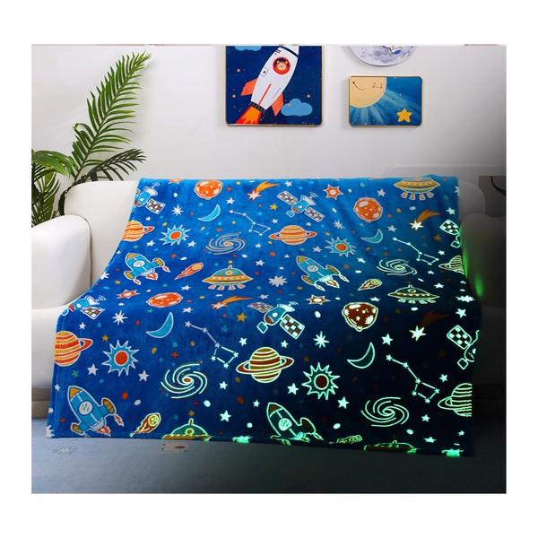 Liofeve - Cuddly blanket for children, glow in the dark,