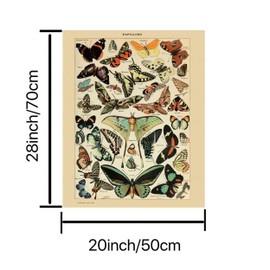 JV Home Butterfly Set Tapestry for Wall Decor Funny Decorative Minimal Wall Art for Bedroom Living Room Boho Decoration For House 24x27 inch Off White/Green Set of 3