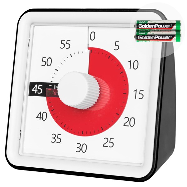 Visual Timer 60 Minutes Countdown Timer, Kids Time Education Tool,