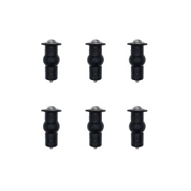WEAXIO 6 Pieces Toilet Seat Attachment, Universal Toilet Seat Hinge Screws Top Fixed Part Rubber Expansion Bolts Top Fix Nuts for Toilet Seat Hinges Replacement Kit
