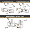 CondoMounts MSK9002 Tiled Wall TV Mounting Kit | Granite |