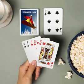 Lantern Press Winter Park, Colorado, Snowboarder (52 Playing Cards, Poker Size Card Deck with Jokers)