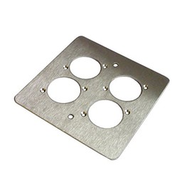 AllMetalParts 4 Way XLR Single Gang Face Plate Brushed Stainless [PC]