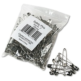 Charles Leonard 83200 Safety Pins, Nickel-Plated, Steel, 2" Length, 144/Pack (LEO83200)