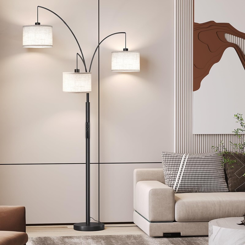 SUNMORY 3 Lights Floor Lamp with Remote Control and 3