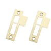 3-1/2" Brushed Brass Mortise Door Strike Plate Replacement Model 312AB