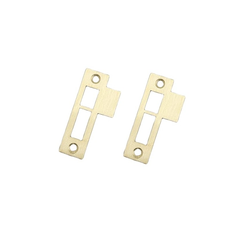 3-1/2" Brushed Brass Mortise Door Strike Plate Replacement Model 312AB