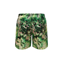 SNOW DREAMS Mens Swimming Trunks 5 inch Shorts Bathing Suits Qucik Dry Board Shorts Lightweight Green Selva S