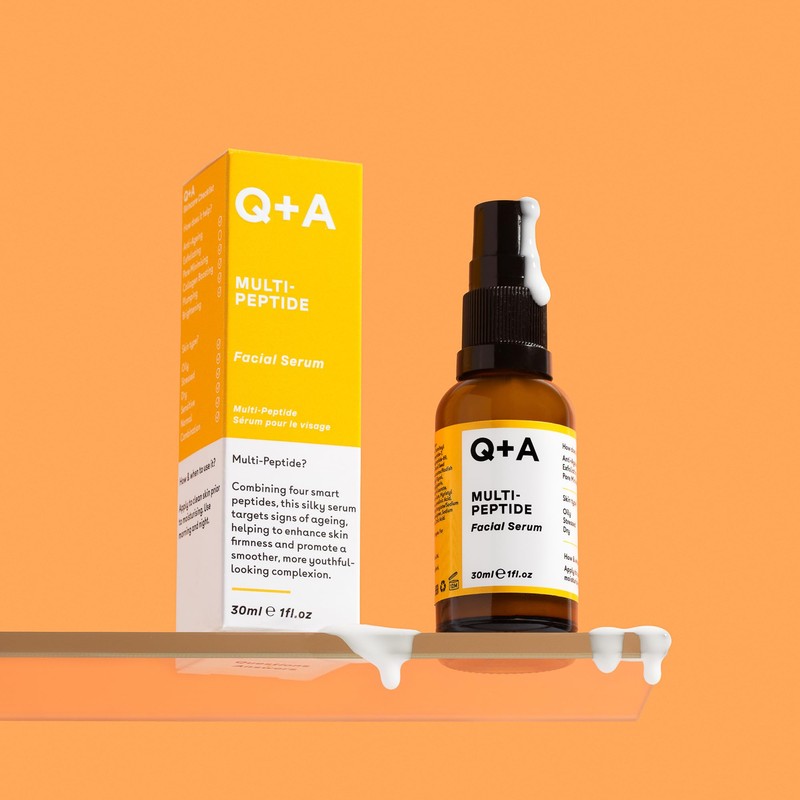 Q+A Multi-Peptide Serum (30ml), Anti-Ageing Face Serum with Polypeptide, Fragrance