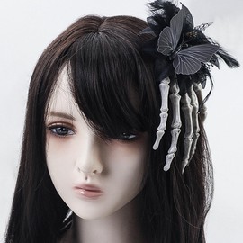 Fangsen Wedding Boho Pink Rose Flower Hair Comb Bridal Headpiece Floral Hair Accessories for Brides and Bridesmaids Silver (Black)