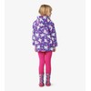 Hatley Girls' Button-Up Printed Rain Jacket, Rainbow Winged Unicorns, 6