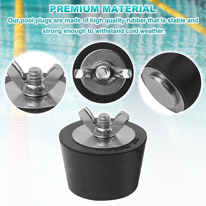 1.5" Rubber Pool Winterizing Plug Pool Return Plugs Pool Skimmer