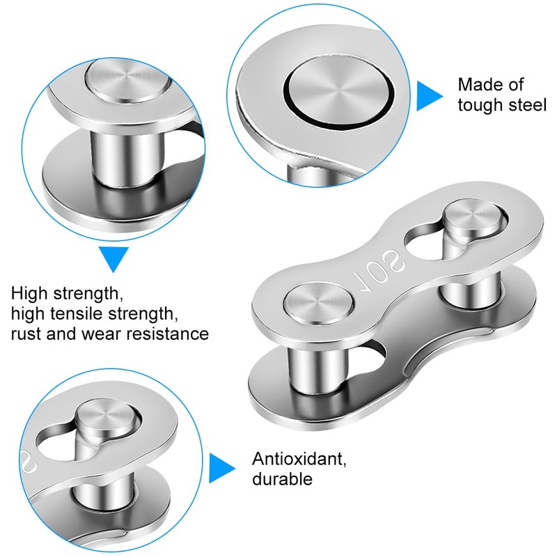 LICQIC Bike Chain Link, Bicycle Quick Connector Link, 5 Pair