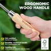 WORKPRO Dandelion Weeder Puller Tool with Wood Handle, Polished Stainless