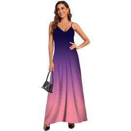 shengfan African Maxi Dresses Sundress for Women Loose Tie Dye Printed Adjustable Summer Dress with Pockets