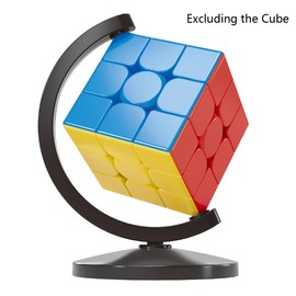 Oostifun MoYu Globe Cube Bracket Cube Display Stand innovative cube holder Black for MoYu YJ YongJun ShengShou YuXin Cubes (5.55 Size for 5.55-5.6cm cubes)