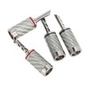 4pcs BFA Banana Plug Brass White Carbon Fiber Shell Speaker