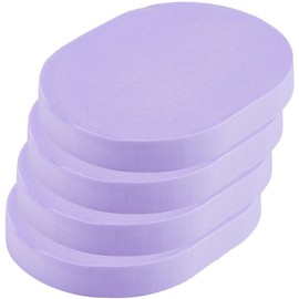 GORGECRAFT 4 Stück Wiederverwendbare Schwammpads Zum Make Up Entfernen Gesichtsreinigungsschwamm Ovale Gesichtswaschschwämme Lila Make Up Schwämme Für Die Grundierung Tägliche Reinigung Sanftes Peelin
