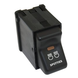 GCD Fits Jeep TJ/XJ Rocker Switch - SPOTTERS Logo, Black, 15A, 12V, Manual Operation