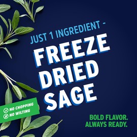 Litehouse Freeze Dried Sage - Substitute for Fresh Sage, Jar Equal to 2 Fresh Sage Bunches, Organic, Gluten Free, Keto Friendly, No Refrigeration, Gluten-Free - 0.30 Oz 6-Pack