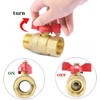 Noosverl Brass Shut-off Valve 3/4 Inch Ball Valve with Red