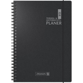 BRUNNEN Appointment & Lesson Planner 2025/2026 | A4, Plastic, Black