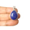 Teardrop Afghanistani Lapis Lazuli Sterling Silver 925 Gemstone Pendant -