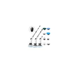 Cepillo Electrico para Baño Limpieza, Cepillos Electricos de Limpieza con 8 Cabezas de Cepillo Reemplazables, Larga Duración, Mango Ajustable para Tin