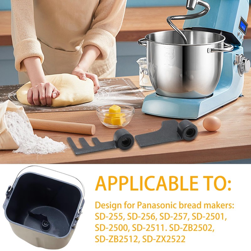 SMCEHEYA Bread Maker Paddle 2Pcs Kneading Mixing Blade for Panasonic