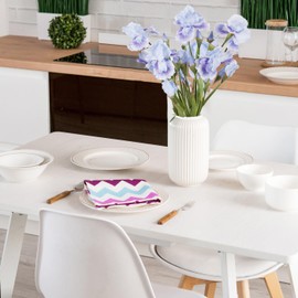 IPOPU Artificial Flowers,5PCS Blue Iris Flowers Artificial 31.1" Spring Flowers Fake Silk Flowers with Stems for Wedding Office Home Decor Indoor Decor(Blue)