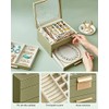 SONGMICS Caja de Joyas, 3 Niveles, Tapa de Cristal, 2