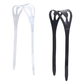 NICENEEDED 2 Pcs Scuba Mask Strap, Black and Transparent Dive Mask Strap, Universal Silicone Replacement Snorkeling Mask Strap Swimming Diving Mask Straps Head Band Spare Parts Accessories