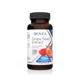 Biovea | Extracto de Semilla de Uva 100 Mg | Rico en Polifenoles y Antioxidantes Naturales | Apoya Salud Celular, Circulaci?n y Piel | 120 C?psulas