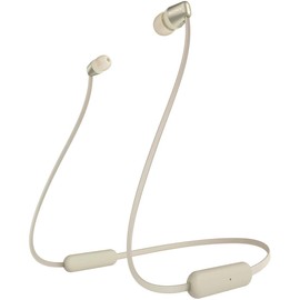 Sony WI-C310 NC Wireless Earphones, Bluetooth Compatible, Up to 15 Hours of Continuous Playback, Microphone Included, Flat Cable, 2019 Model, Gold