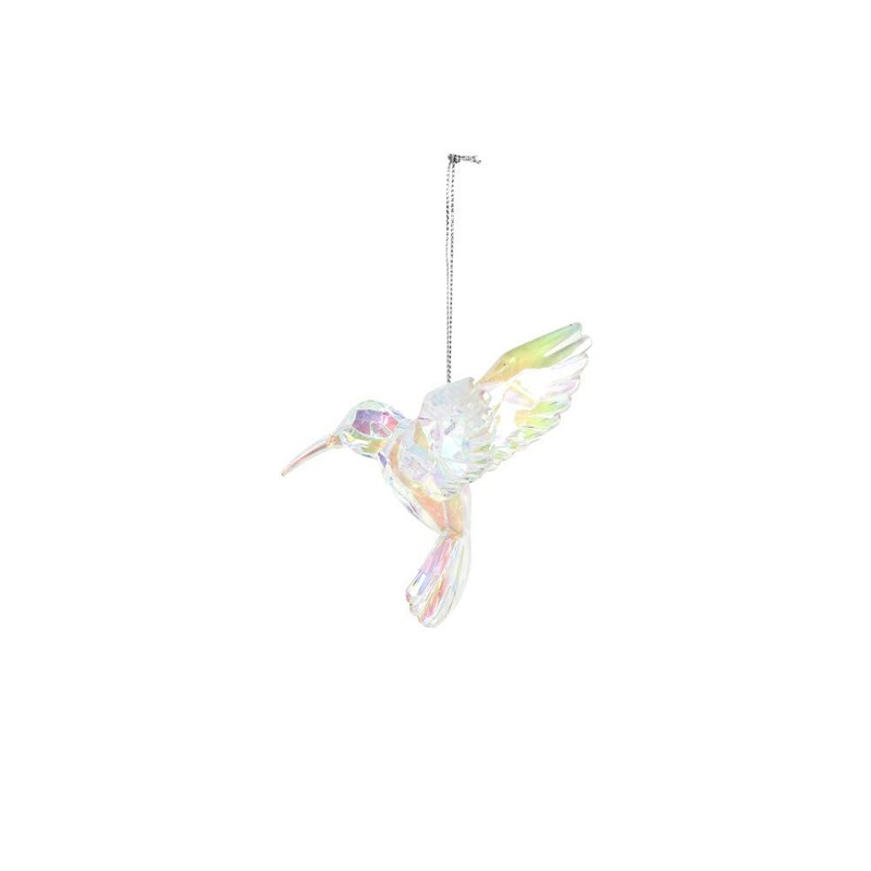 Gisela Graham : Rainbow Acrylic Hummingbird Decoration