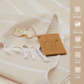 Yazz - Juego de 2 toallas de mano de algodón turco de 18 x 30 pulgadas | 100 % algodón | Toallas decorativas de mano Peshtemal para cocina, baño, invitados, cara, cabello, gimnasio, yoga, paños de