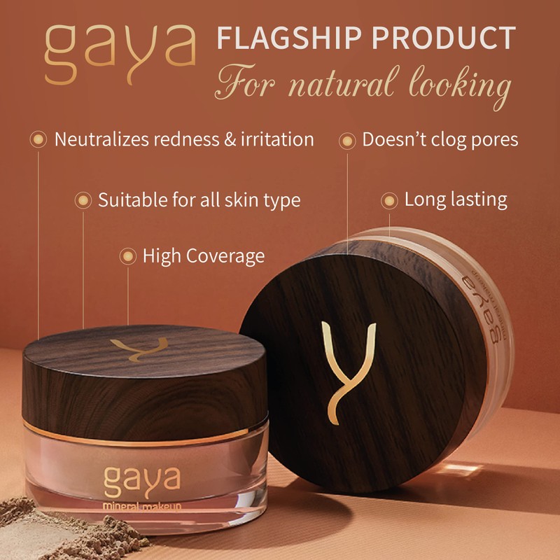 Mineral Foundation Make Up Powder - Vegan Professional Natural Full