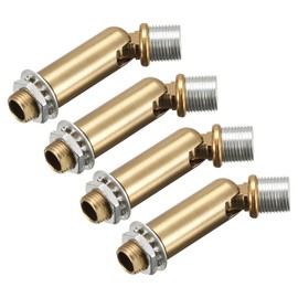 MECCANIXITY Sloped Ceiling Adapter Swivel M10 M12 Thread, for Chandelier Ceiling Pendant Light, Gold Bronze Pack of 4
