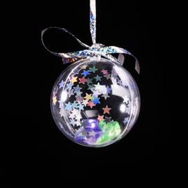 EBOOT Star Confetti Glitter Holographic Silver Stars 1/4 Inch/ 6mm Glitter Confetti for Wedding Valentine's Day Christmas Party Supplies, 30 g, Multicolor