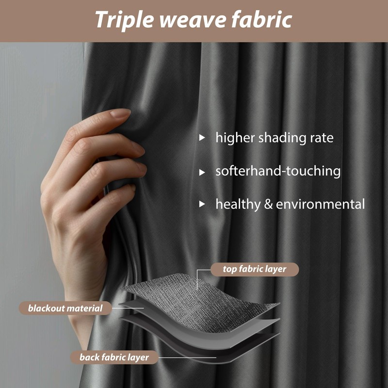 Room Divider Curtains with Ceiling Curtain Track Set Window Curtain