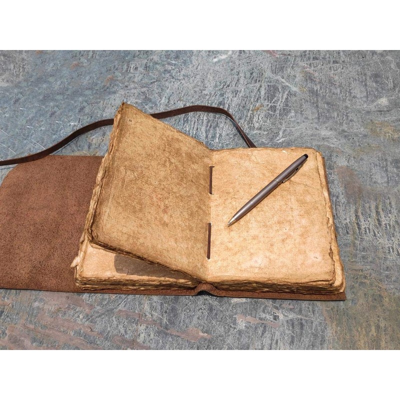 ALCRAFT Leather Journal Vintage Leather Bound Journal Handmade Antique Cover