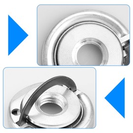 2Pcs M14 Quick Release Self Locking Flange Nut, GLADFRESIT Heavy Duty Stainless Steel Angle Grinder Fitting Part