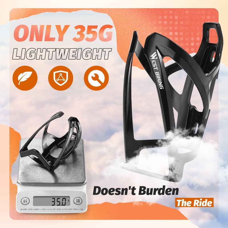 West Biking Bike Water Bottle Cages Ultra-Light Durable PC Bicycle
