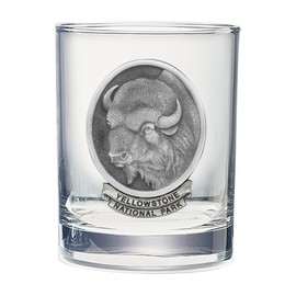 Heritage Pewter Buffalo Yellowstone National Park Double Old Fashioned, 14 OZ