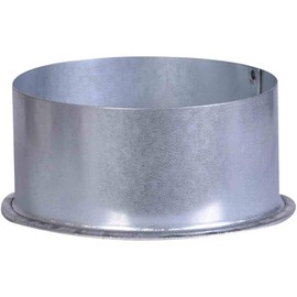 FIREFIX A100/K FAL Stove Pipe Capsule/Wall Lining Lid, Diameter 100 mm for 0.6 mm Thick Stove Pipes, Silver