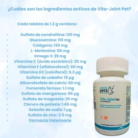 Multivitaminico Para Perros Vitajoint Omega 3 Y Glucosamina