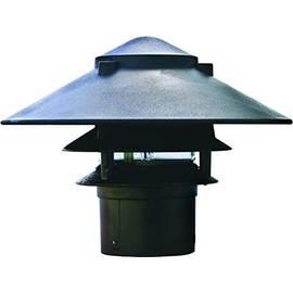 Dabmar Lighting LV104-B Pagoda Fix Lrg Top/3" Base, 3 Tier 20W, Green Finish