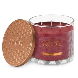 Root Candles Scented Candles Honeycomb Beeswax Blend Premium Handcrafted Candle, 12-Ounce 3-Wick, Midnight Dahlia